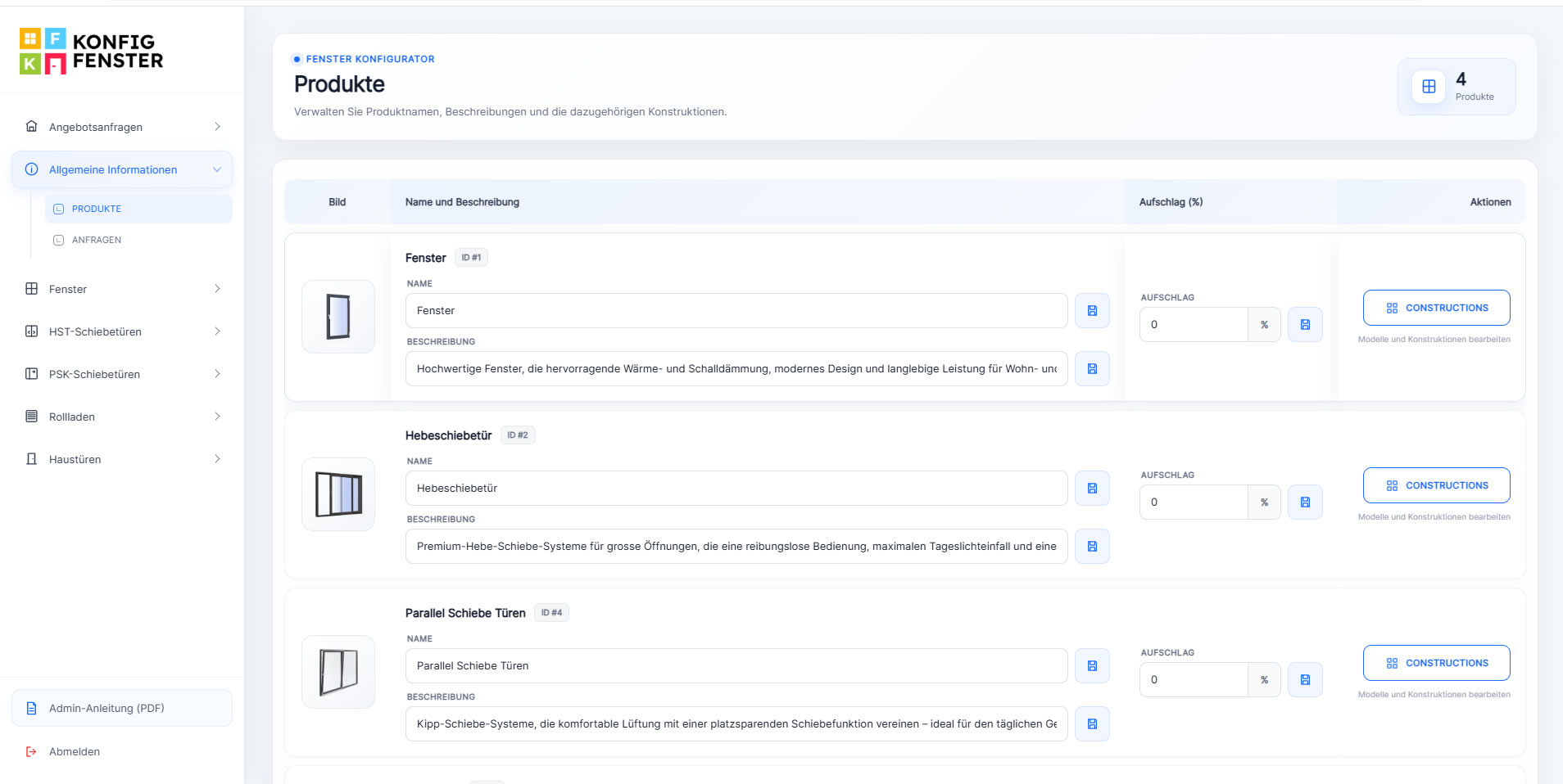 CRM product administration for configurable product families