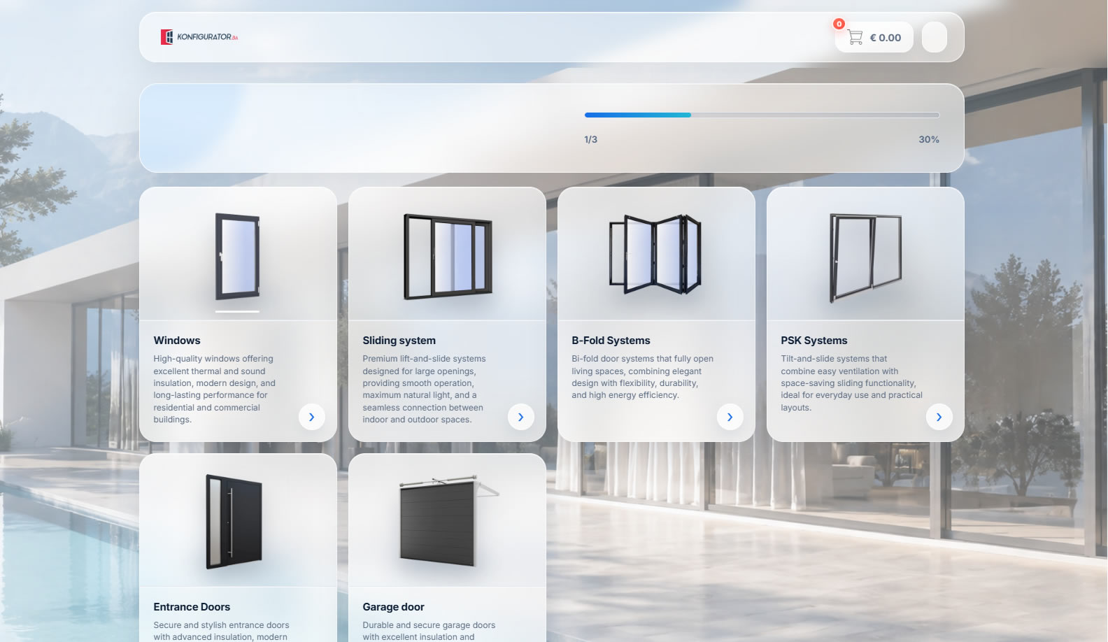 Windows and sliding systems product selection