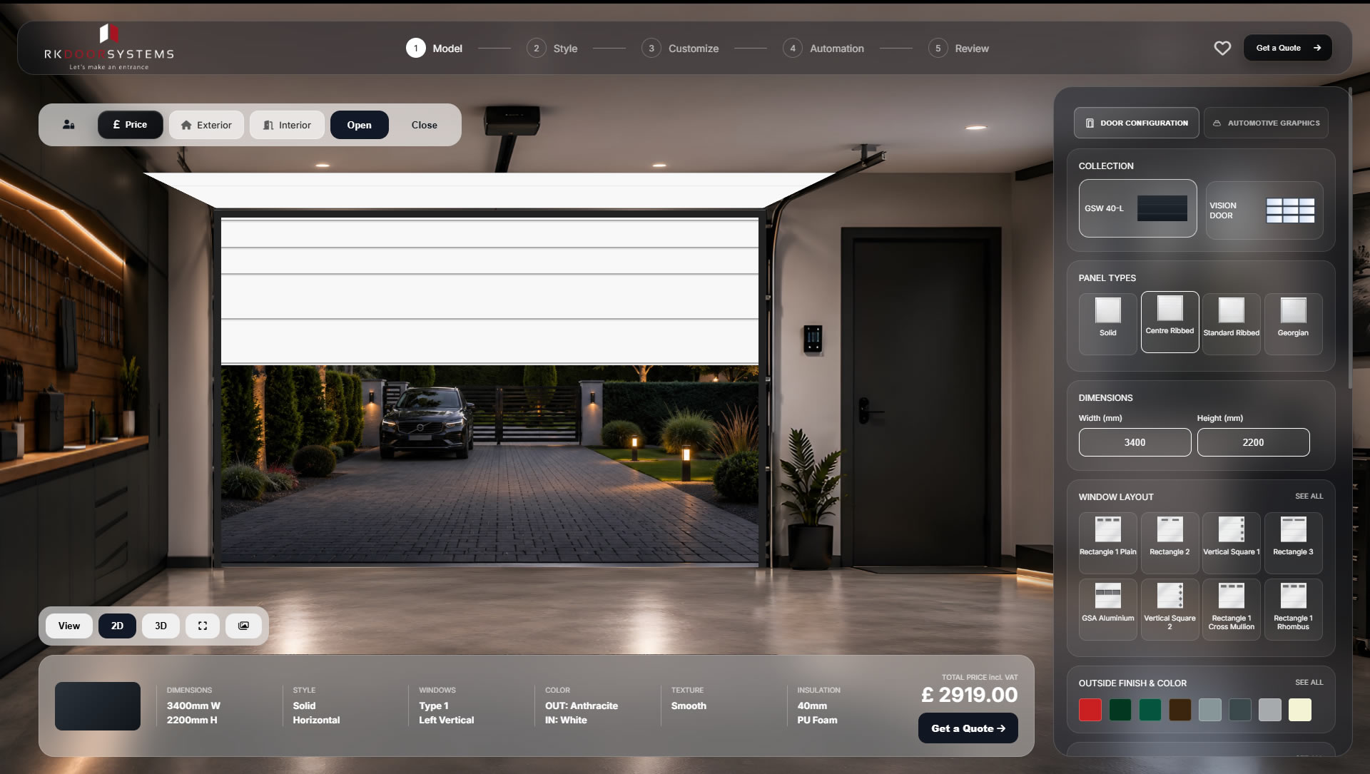 GARAGE DOOR CONFIGURATOR projectafbeelding 2